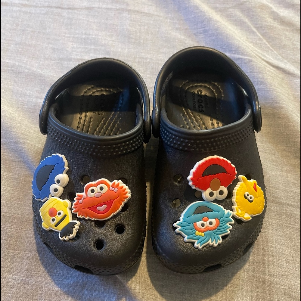 Black Toddler Crocs size 6